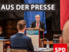 Bild von Günther Krug in der Bezirksverordnetenversammlung. Text: "Aus der Presse"