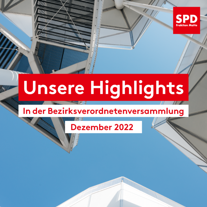 Bild auf das Wolkenhain auf dem Kienberg. Text: "Unsere Highlights in der Bezirksverordnetenversammlung Dezember 2022"