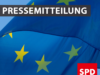 Bild von der Europafahne. Text: "Pressemitteilung"